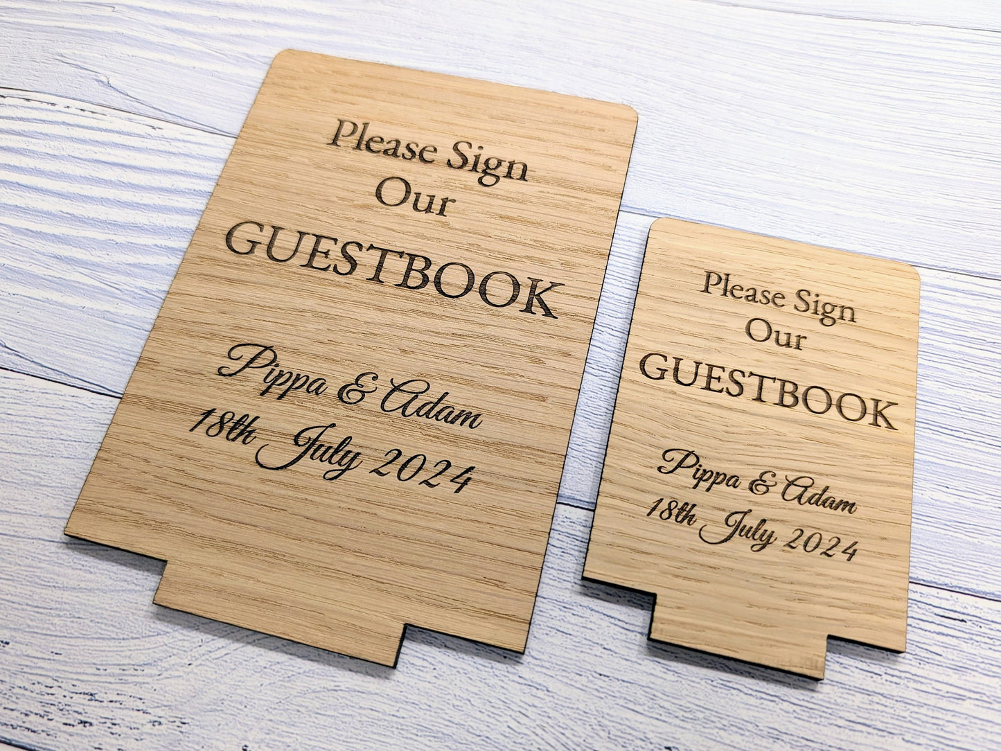 Personalised 'Please Sign Our Guestbook' Wooden Wedding & Party Sign