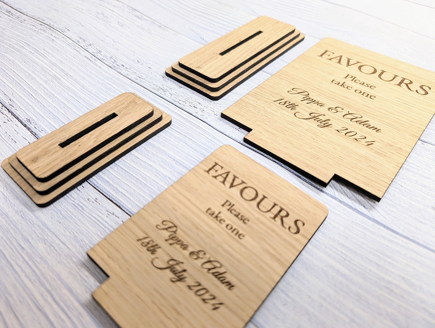 Personalised Wedding Sign 'Favours - Please Take One' - Custom Couples' Name, Date, Eco-Friendly Wooden Sign, Couples, Venues & Planners