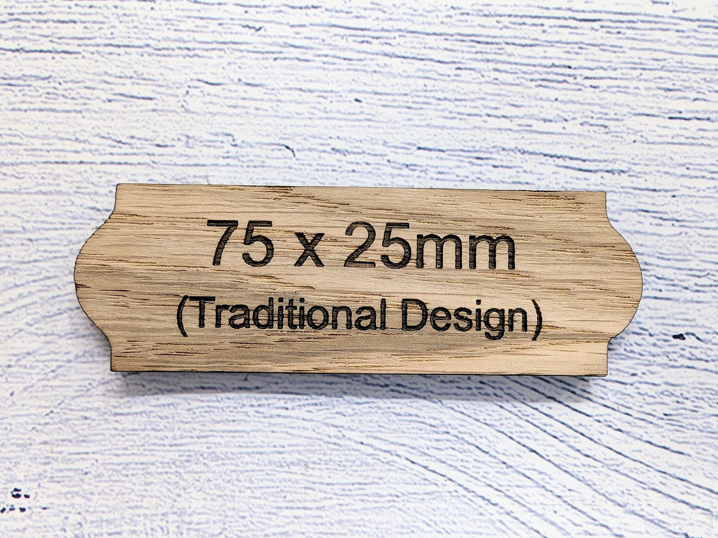 Wooden Shaped Name Badges, Multiple Sizes/Attachments