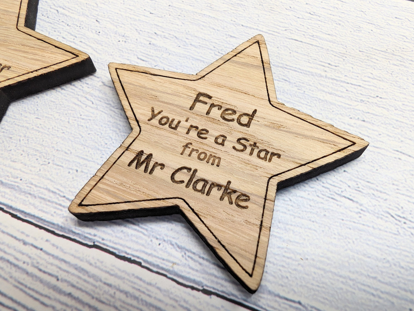 Personalised 'You're a Star' Hug Token - Wooden Student Gift, End of Year - Custom Name Engraved - Ideal Gift for Students from Teachers