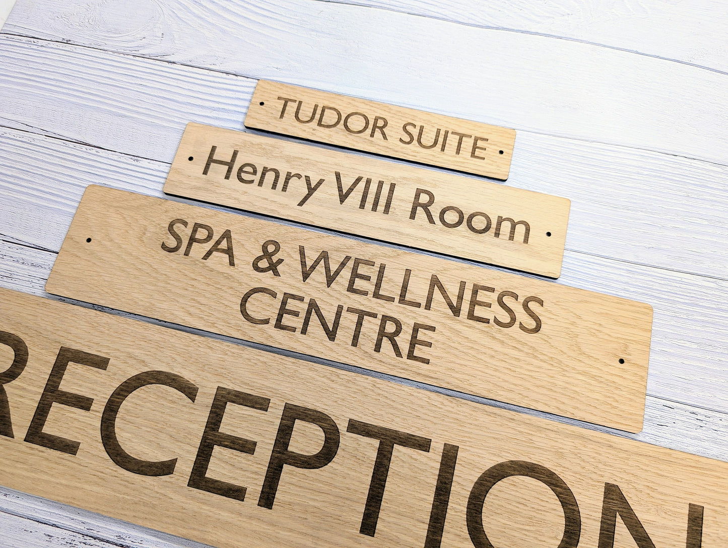 Custom Wooden Signs for Hotels & Spas - Personalised Room and Facility Signage - Available in Multiple Sizes - Doors, Walls Etc