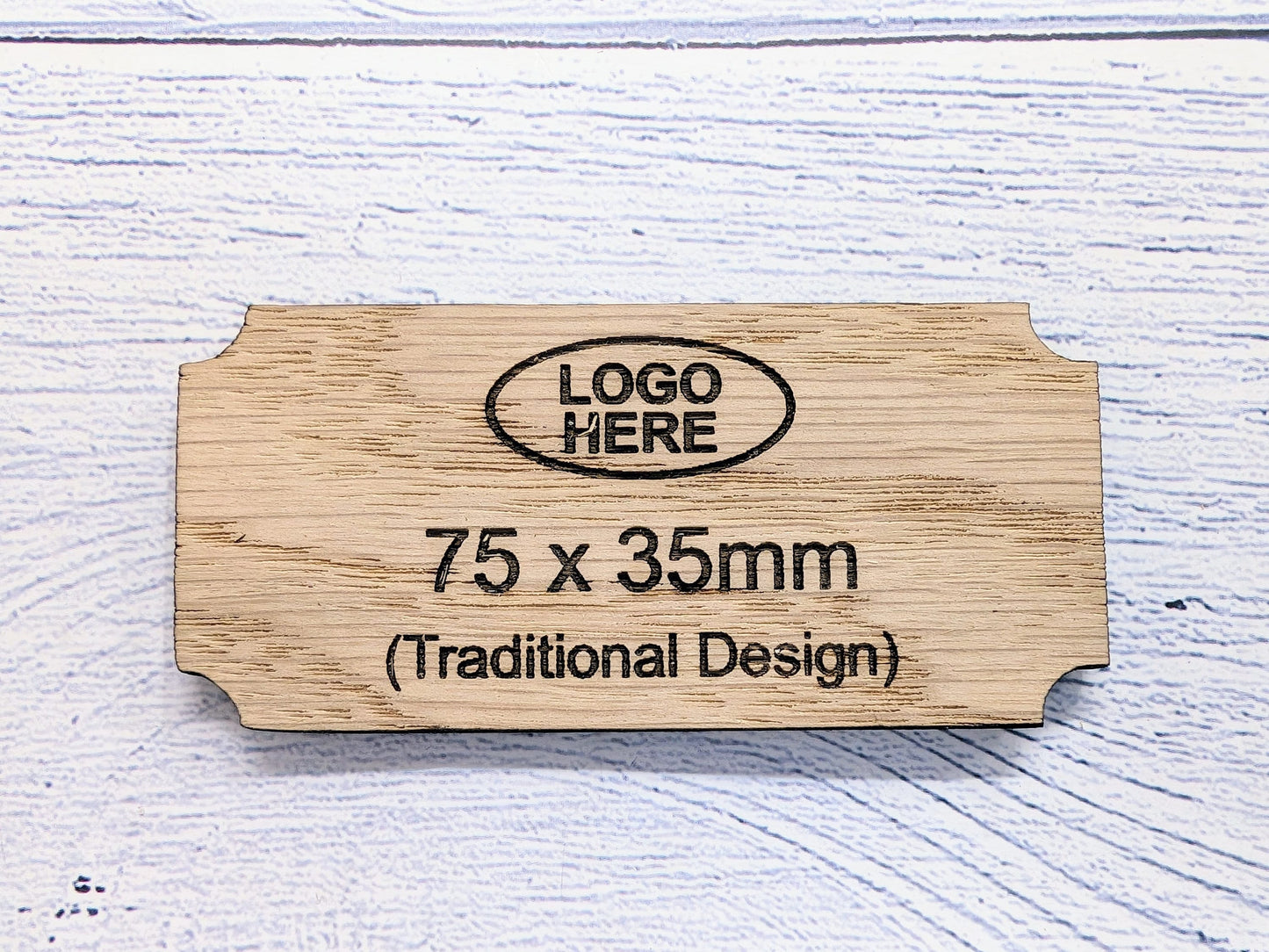 Wooden Shaped Name Badges, Multiple Sizes/Attachments