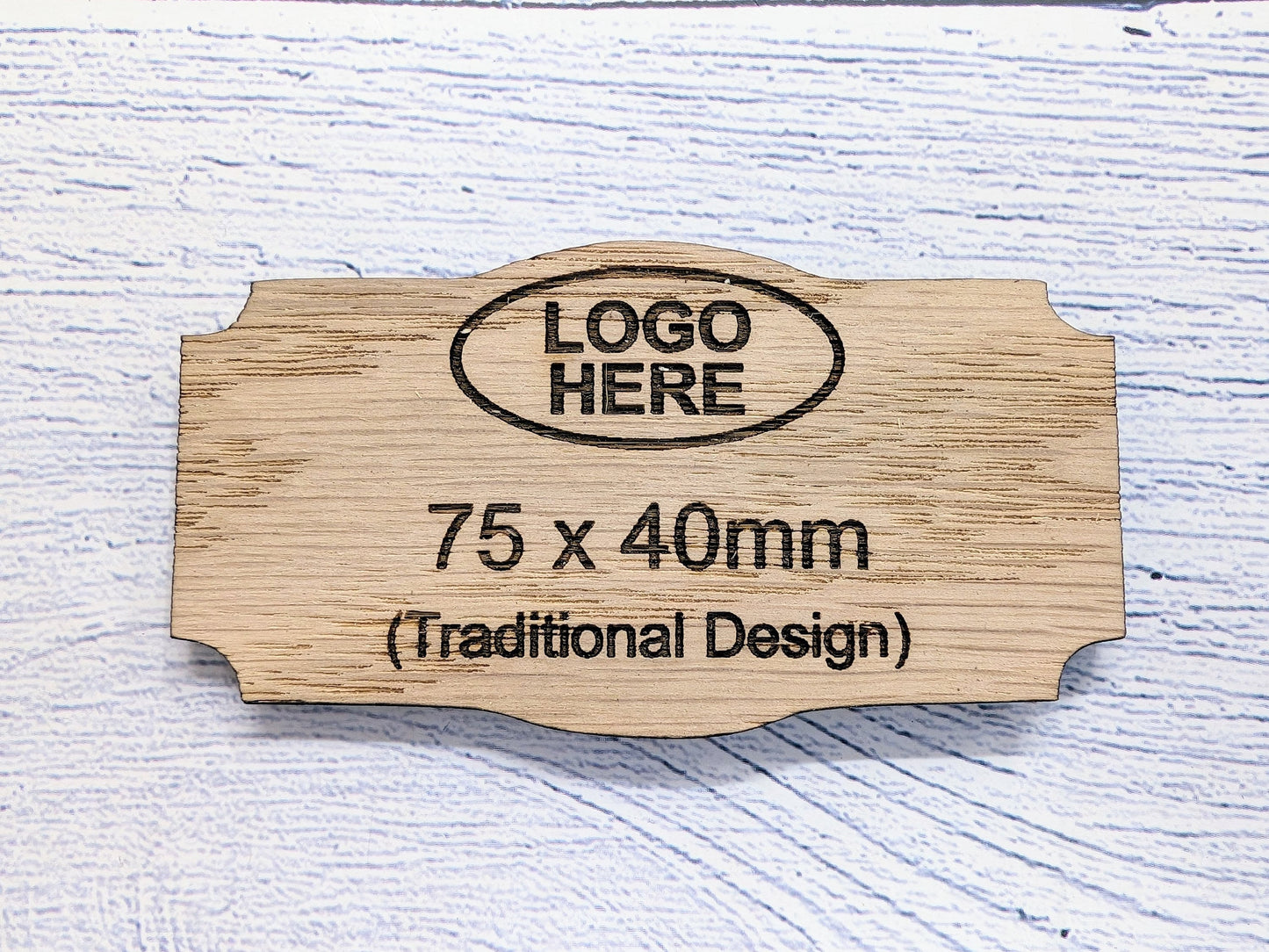 Wooden Shaped Name Badges, Multiple Sizes/Attachments