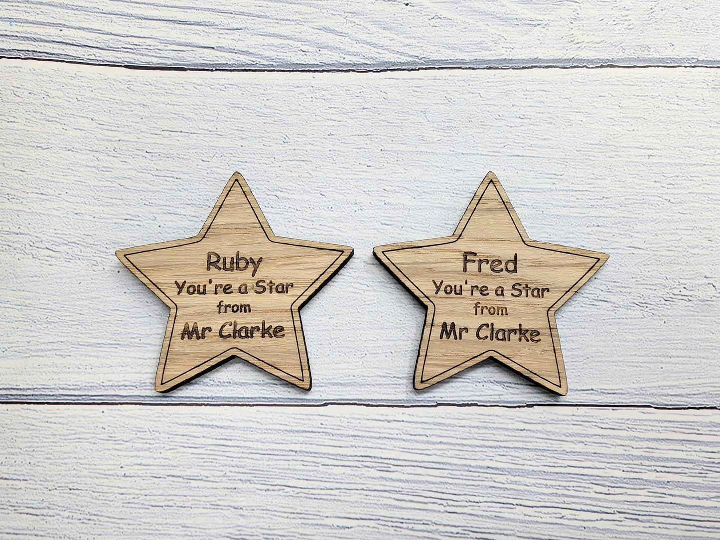 Personalised 'You're a Star' Hug Token - Wooden Student Gift, End of Year - Custom Name Engraved - Ideal Gift for Students from Teachers