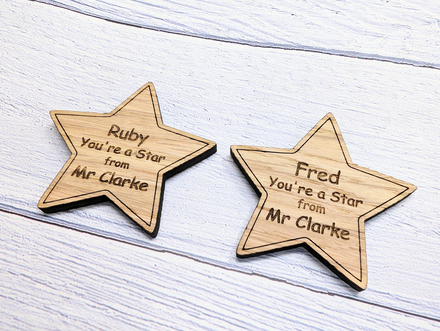 Personalised 'You're a Star' Hug Token - Wooden Student Gift, End of Year - Custom Name Engraved - Ideal Gift for Students from Teachers