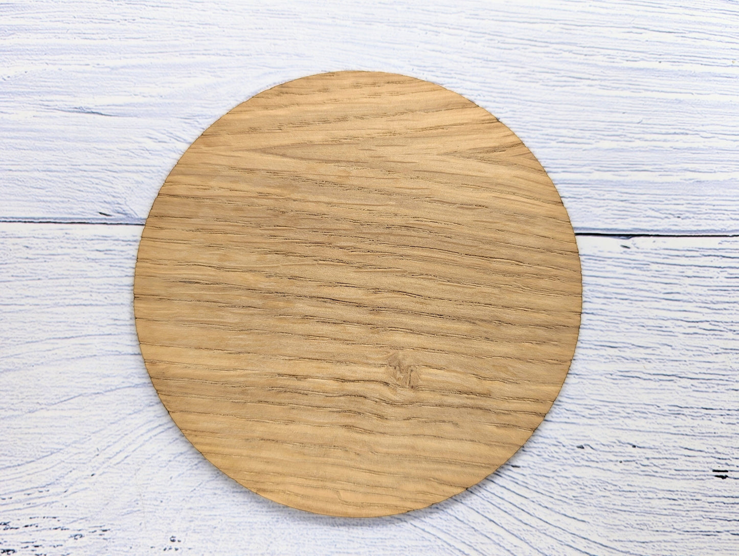 Personalised Wedding Day Oak Veneered Coasters - Round, 100mm Diameter, with Custom Names & Date - Unique Wedding Favours