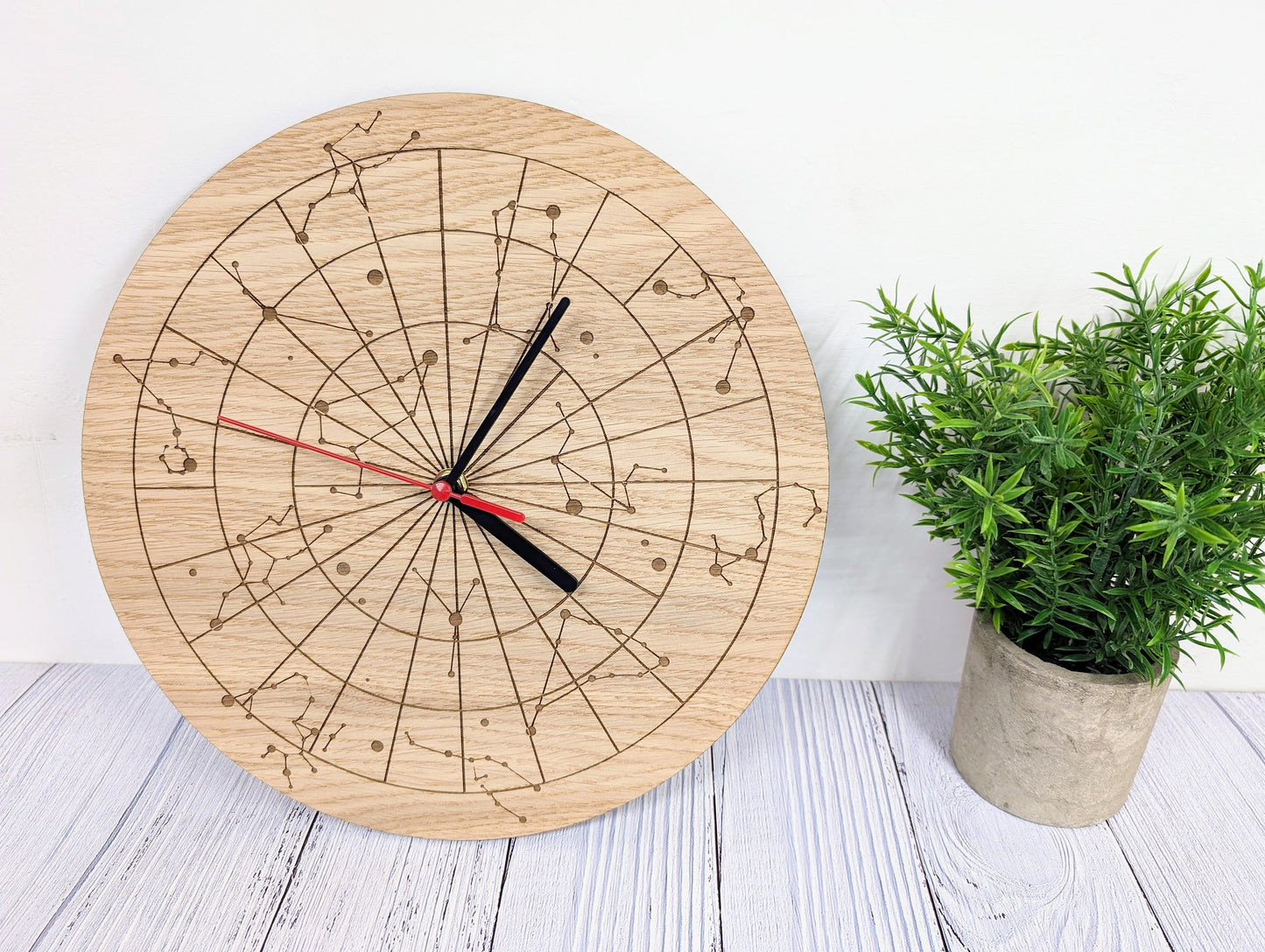 Starry Sky Constellation Wooden Clock - Astronomical Clock