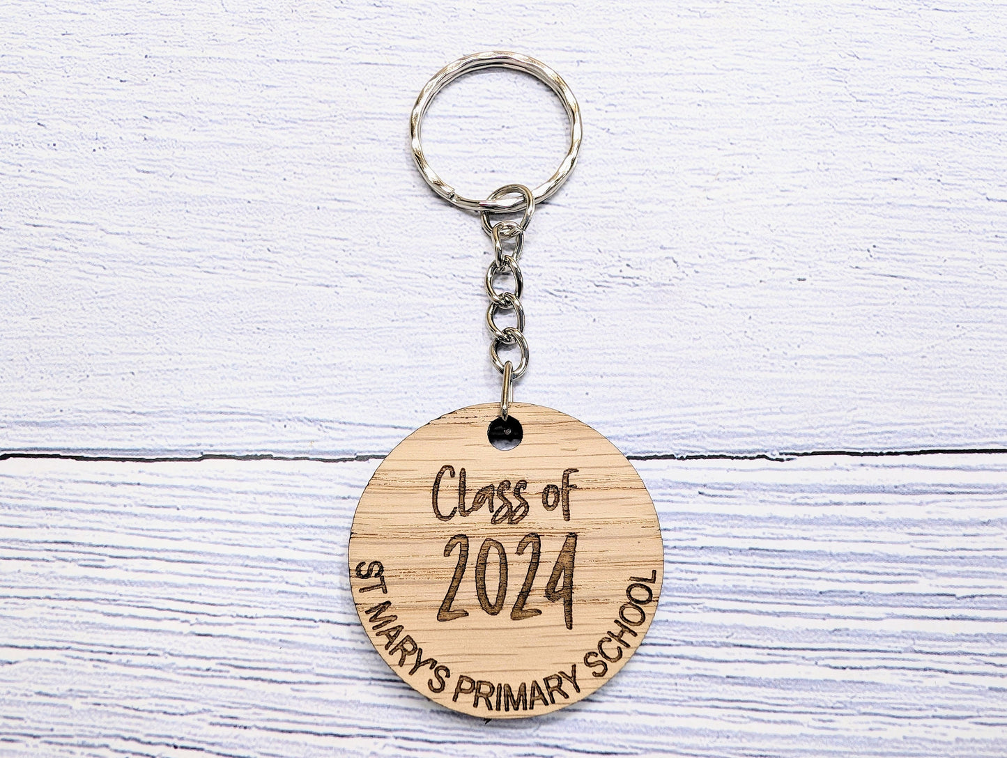 Personalised "Class of" Student Keyrings, School Name, Oak School Key Chains, Students Gifts | Gifts from Teacher, End of Term, End-of-Year