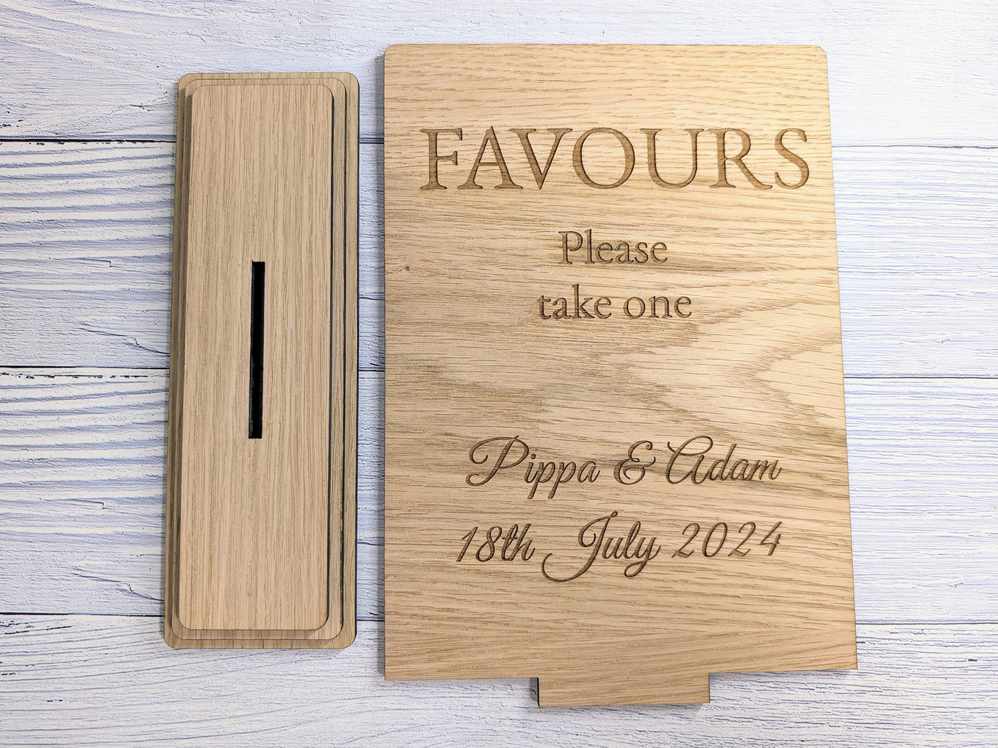 Personalised Wedding XL Table XL Sign 'Favours - Please Take One' - Custom Couples' Name, Date, Wooden Sign, Couples, Venue Planners