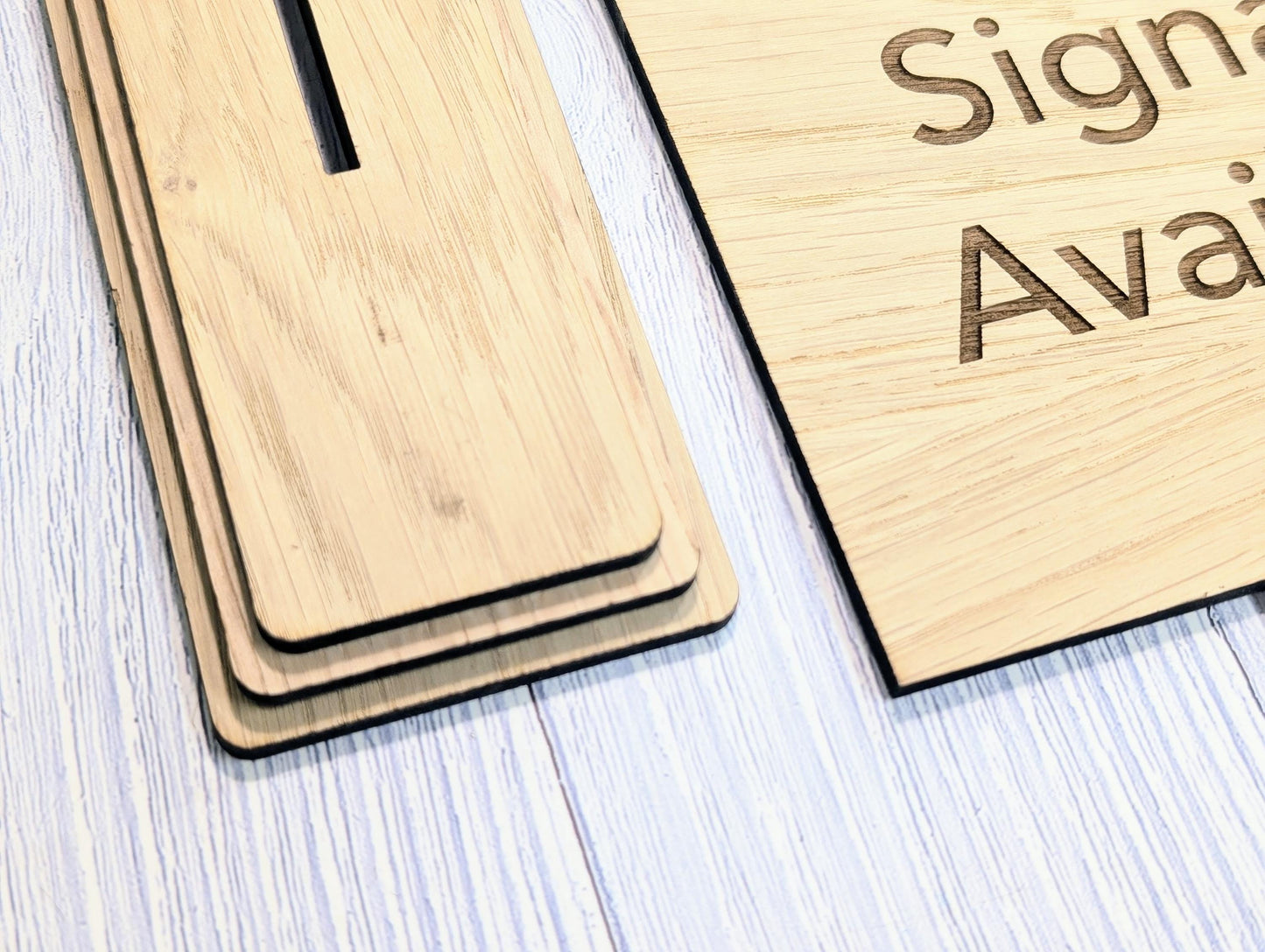 Wooden Personalised Table Sign, Extra Large - Perfect for Shops, Cafés, Markets – XL Size - Removable Base, Shop Signage Freestanding