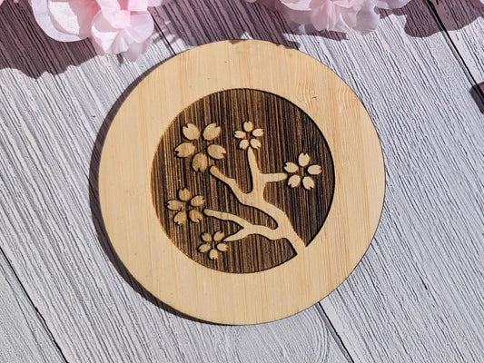 Bamboo Logo Coasters | Engraved Sustainable Business Gifts | Round or Square | Bulk Orders Welcome, Branded Drinks Coasters, Promotional