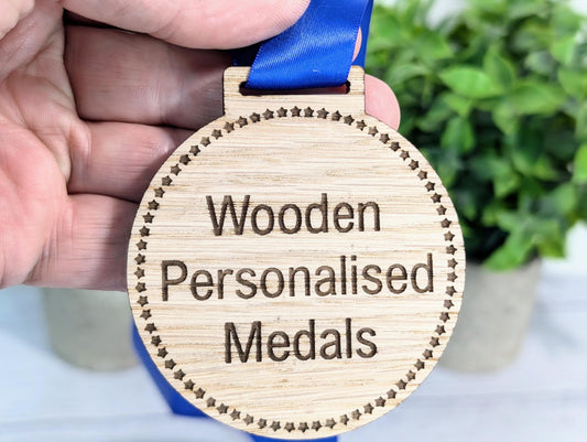 Wooden Personalised Medals - Eco-Friendly & Personalised, Achievements, Bulk Wood Medals, Zero Waste Medals, Custom Club Medals, Events