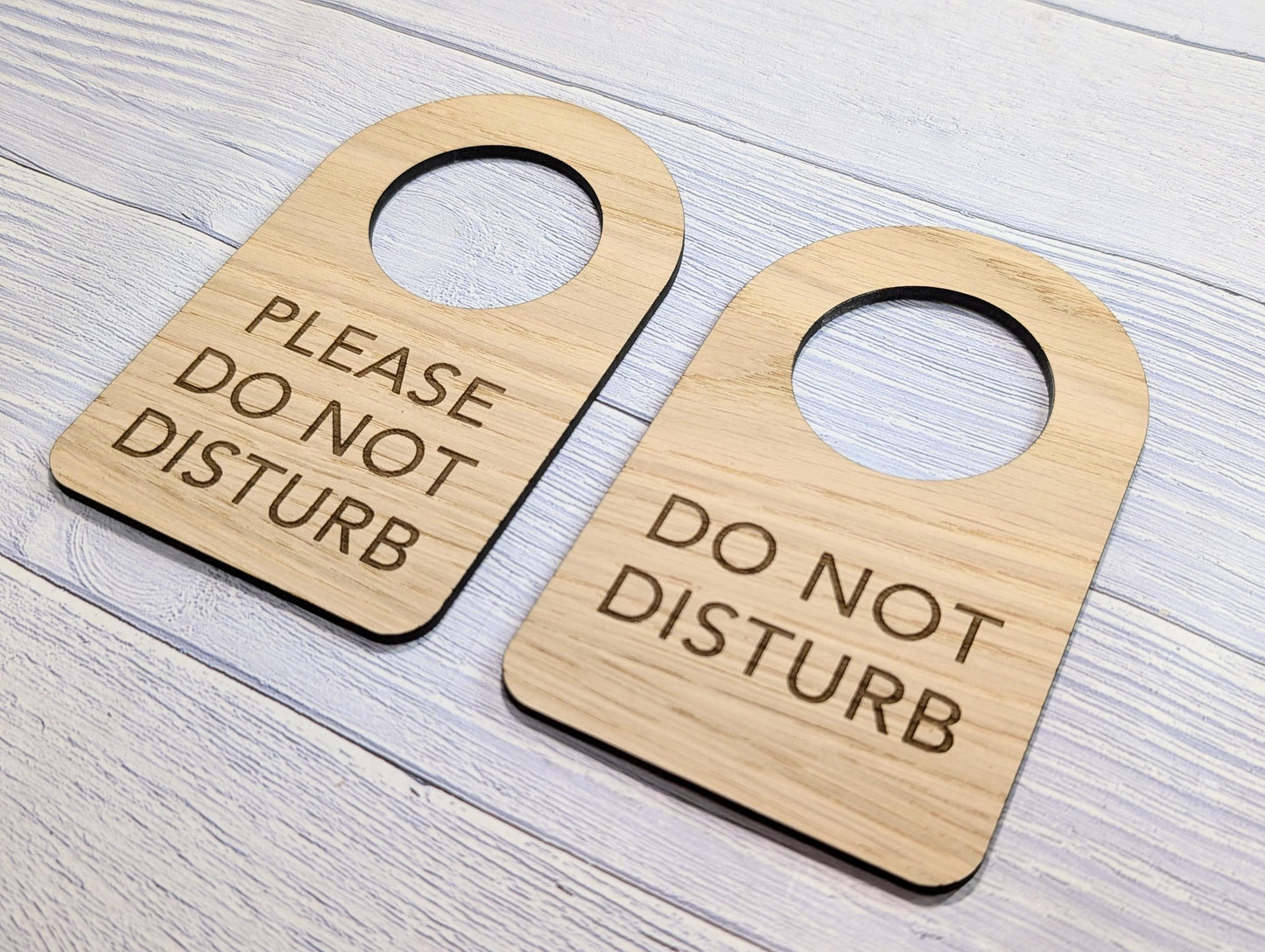 Wooden Door Hanger – Choose "Do Not Disturb" or "Please Do Not Disturb", 89x144mm, Eco-Friendly Sign for Office, Meditation, or Study Room