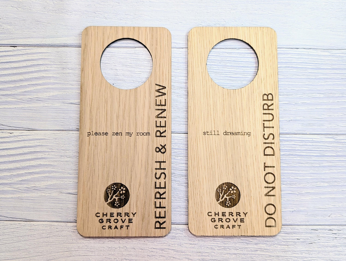 Hotel Door Hangers - Free Design Service, Wooden "Please Clean the Room" and "Please Do Not Disturb" Door Signs, Hotel Sign, Bedroom Signs