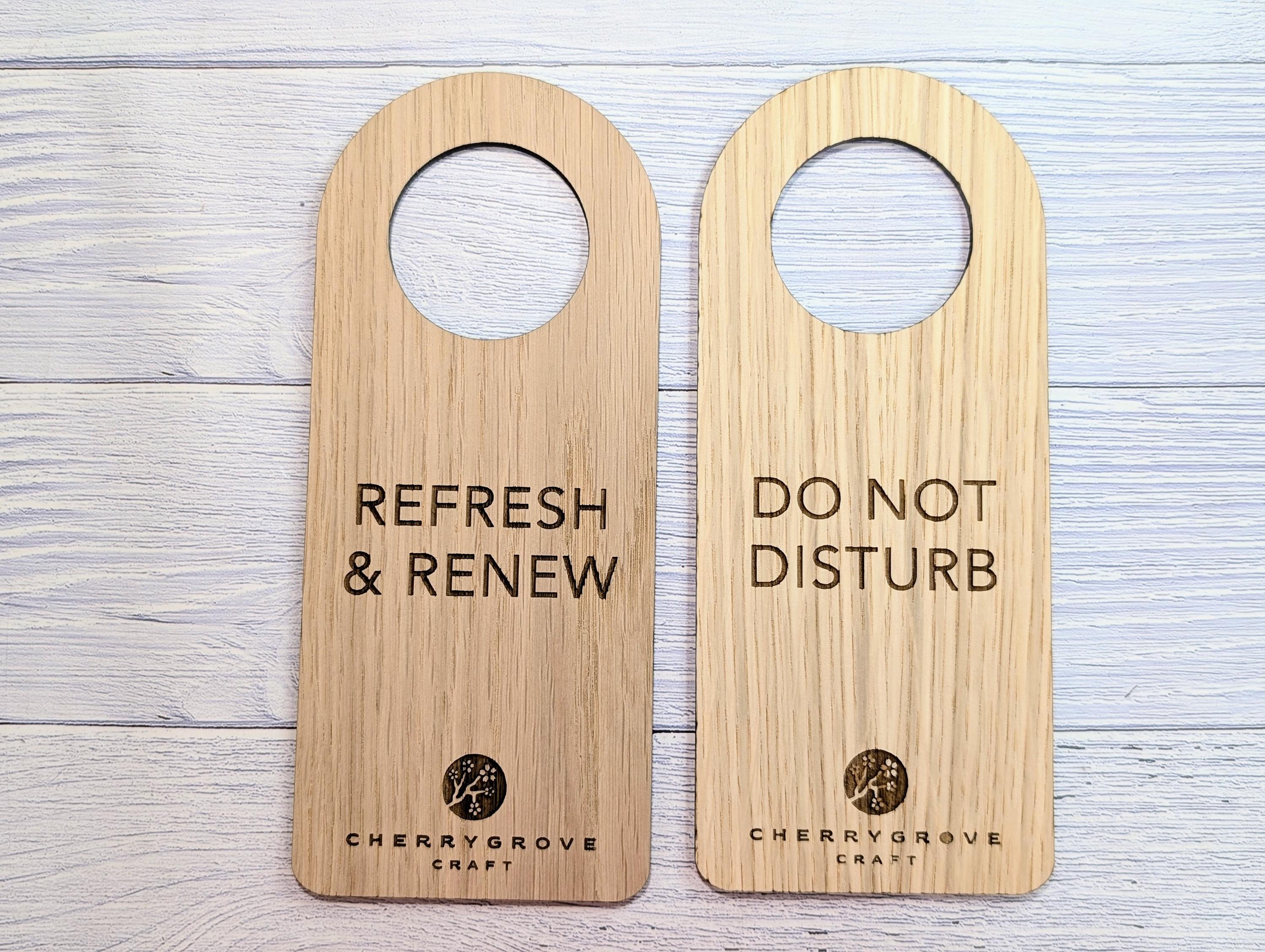 Hotel Door Hangers | Wooden Do Not Disturb Signs for Hotels