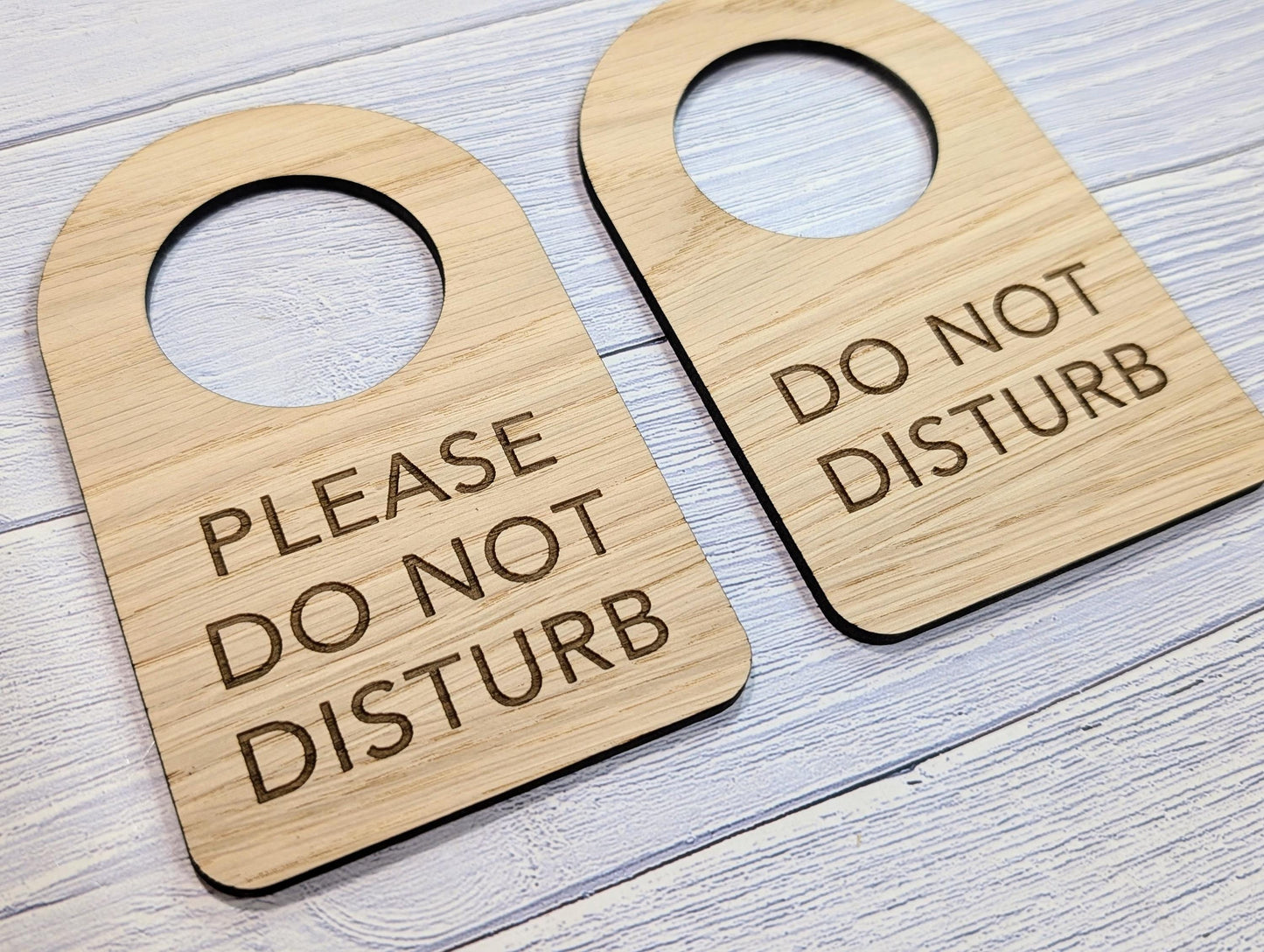 Wooden Door Hanger – Choose "Do Not Disturb" or "Please Do Not Disturb", 89x144mm, Eco-Friendly Sign for Office, Meditation, or Study Room