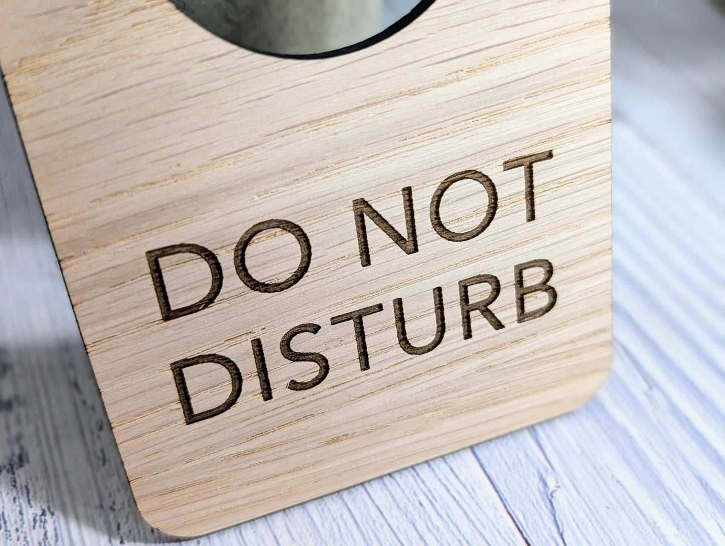 Wooden Door Hanger – Choose "Do Not Disturb" or "Please Do Not Disturb", 89x144mm, Eco-Friendly Sign for Office, Meditation, or Study Room