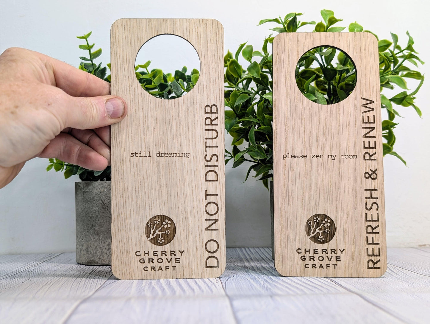 Hotel Door Hangers - Free Design Service, Wooden "Please Clean the Room" and "Please Do Not Disturb" Door Signs, Hotel Sign, Bedroom Signs