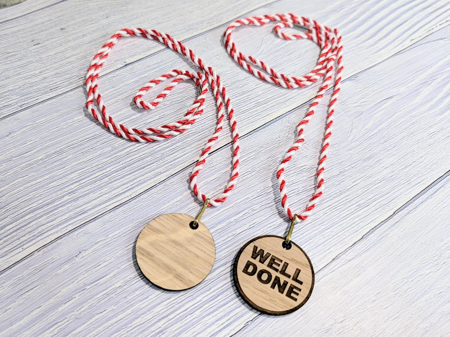 Budget Oak MDF School Medals 40mm with Lanyard | Affordable Award Solution for Students | Eco-Friendly