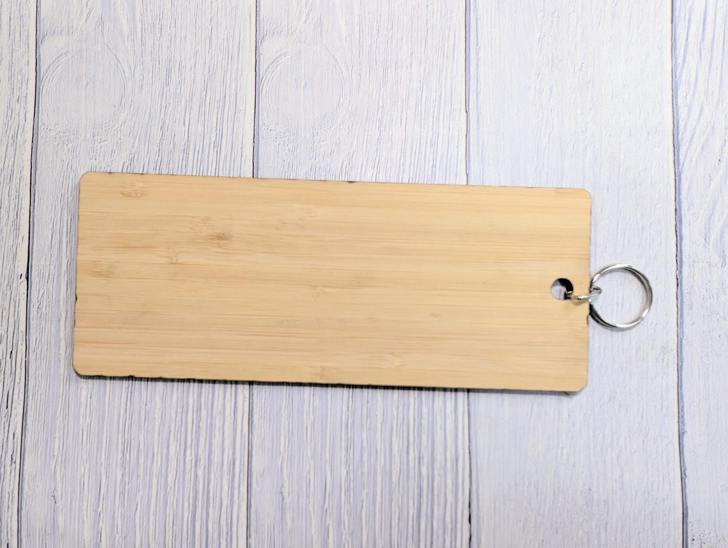 Extra-Large Bamboo Keyring, Personalised Gift, 200x80mm - Ideal for First Car, New Home, or Those Who Misplace Keys, Eco-Friendly