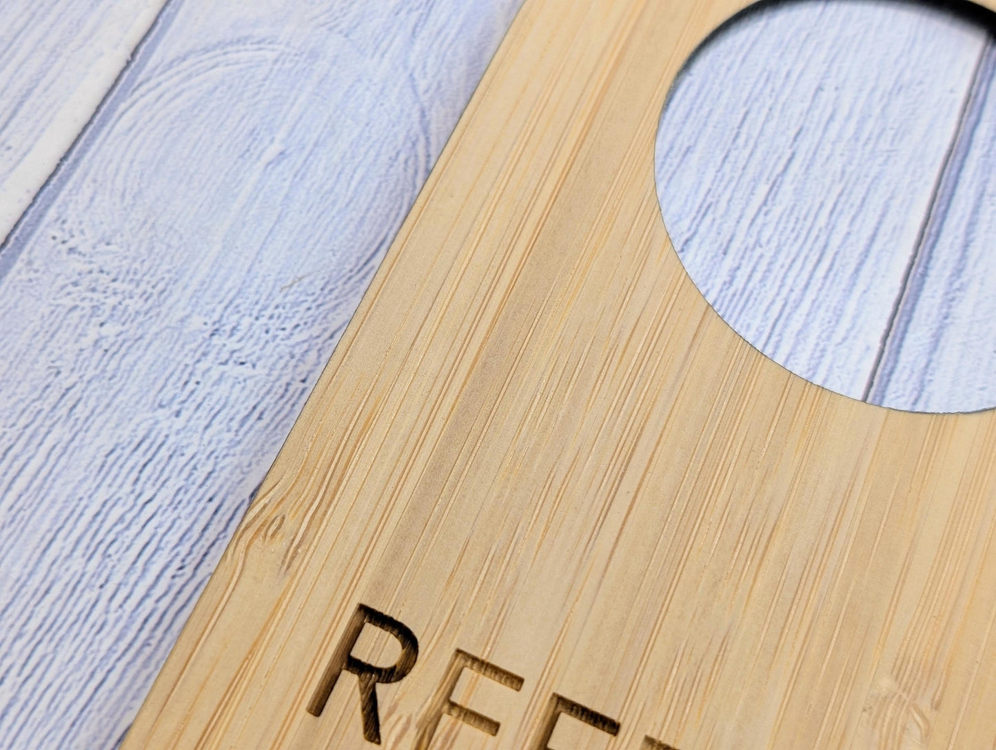 Bamboo Hotel Door Signs - "Refresh & Renew" and "Do Not Disturb" Door Signs, Hotel Door Hangers, Bedroom Signs, Add Your Logo