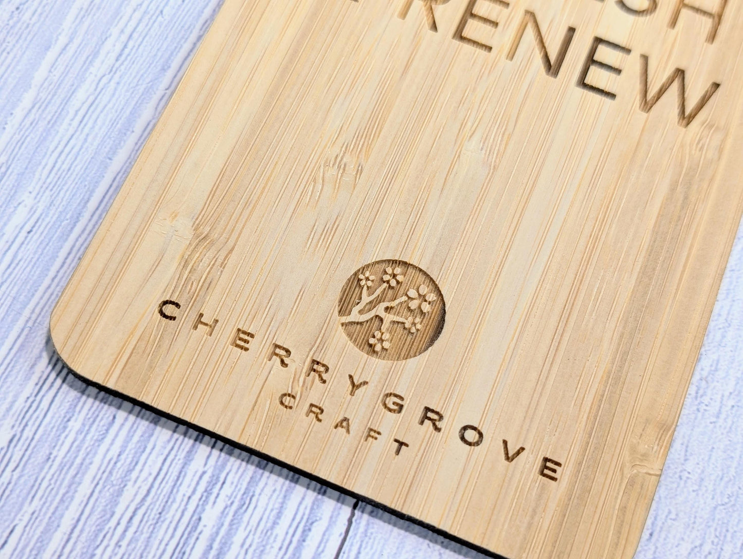 Bamboo Hotel Door Signs - "Refresh & Renew" and "Do Not Disturb" Door Signs, Hotel Door Hangers, Bedroom Signs, Add Your Logo