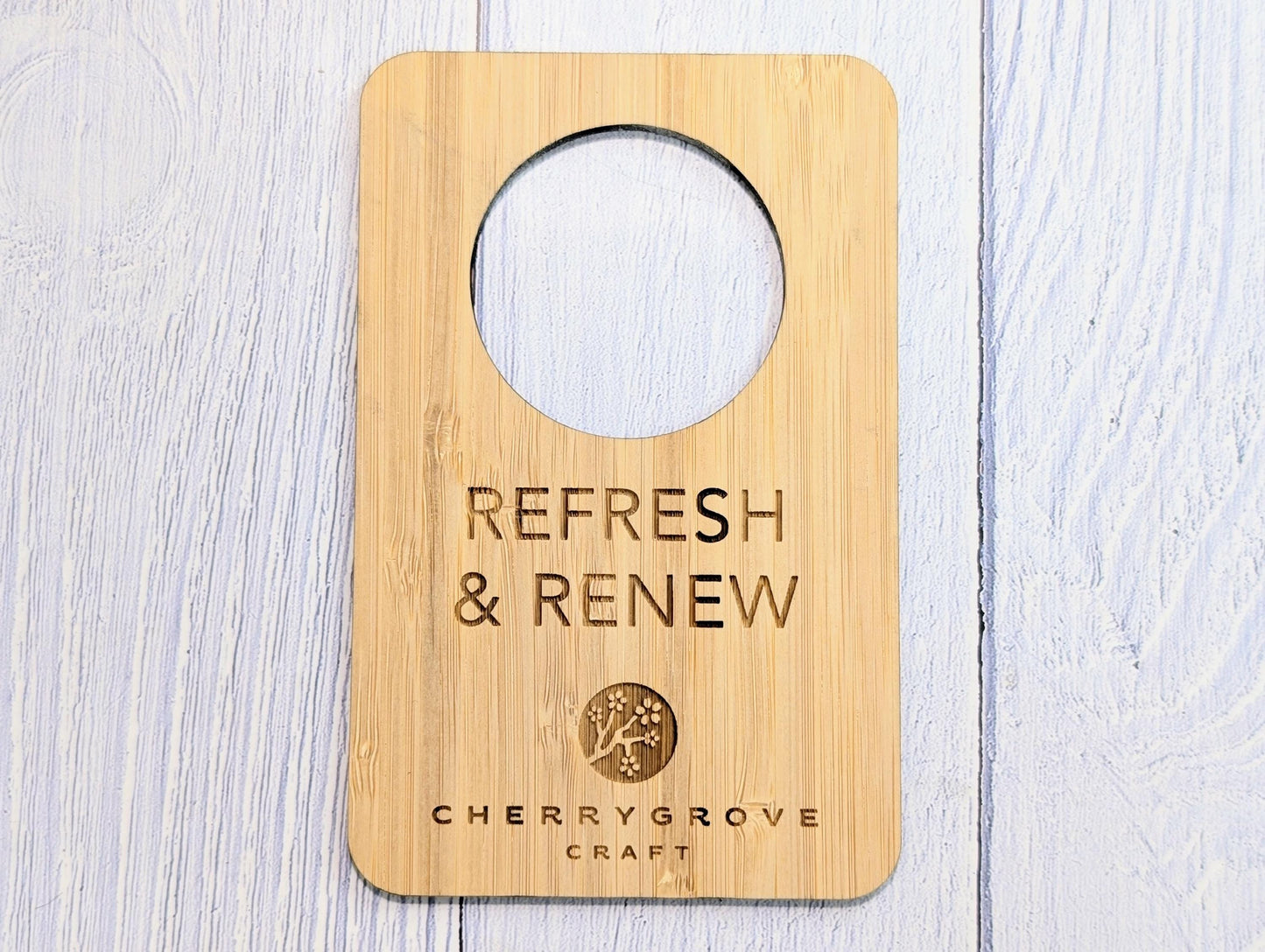 Custom Do Not Disturb Reversible Sign | Bamboo Door Hanger - Personalised Door Signage With Your Logo - for Privacy, Hotel Door Sign, B&B