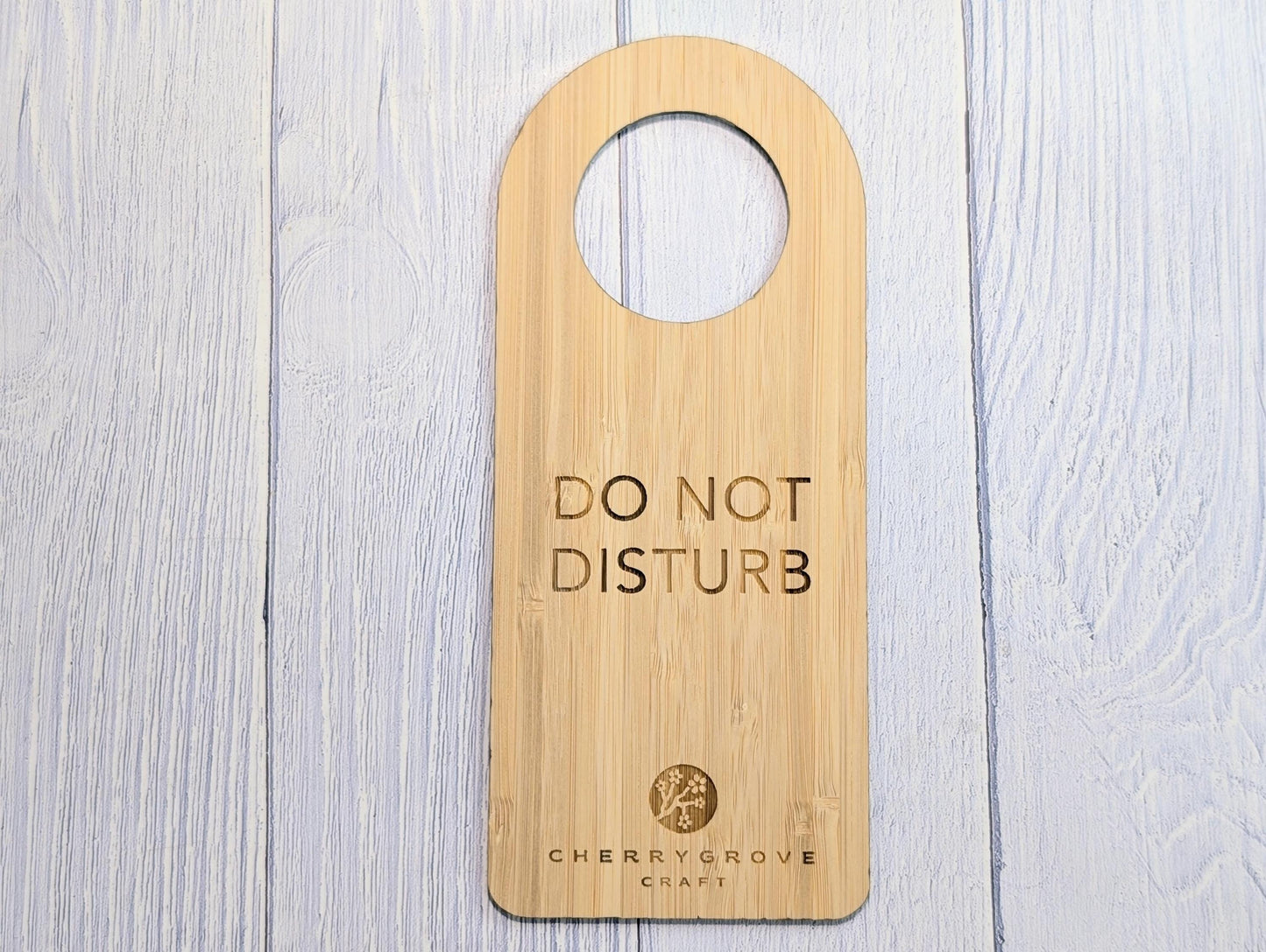 Bamboo Hotel Door Signs - "Refresh & Renew" and "Do Not Disturb" Door Signs, Hotel Door Hangers, Bedroom Signs, Add Your Logo