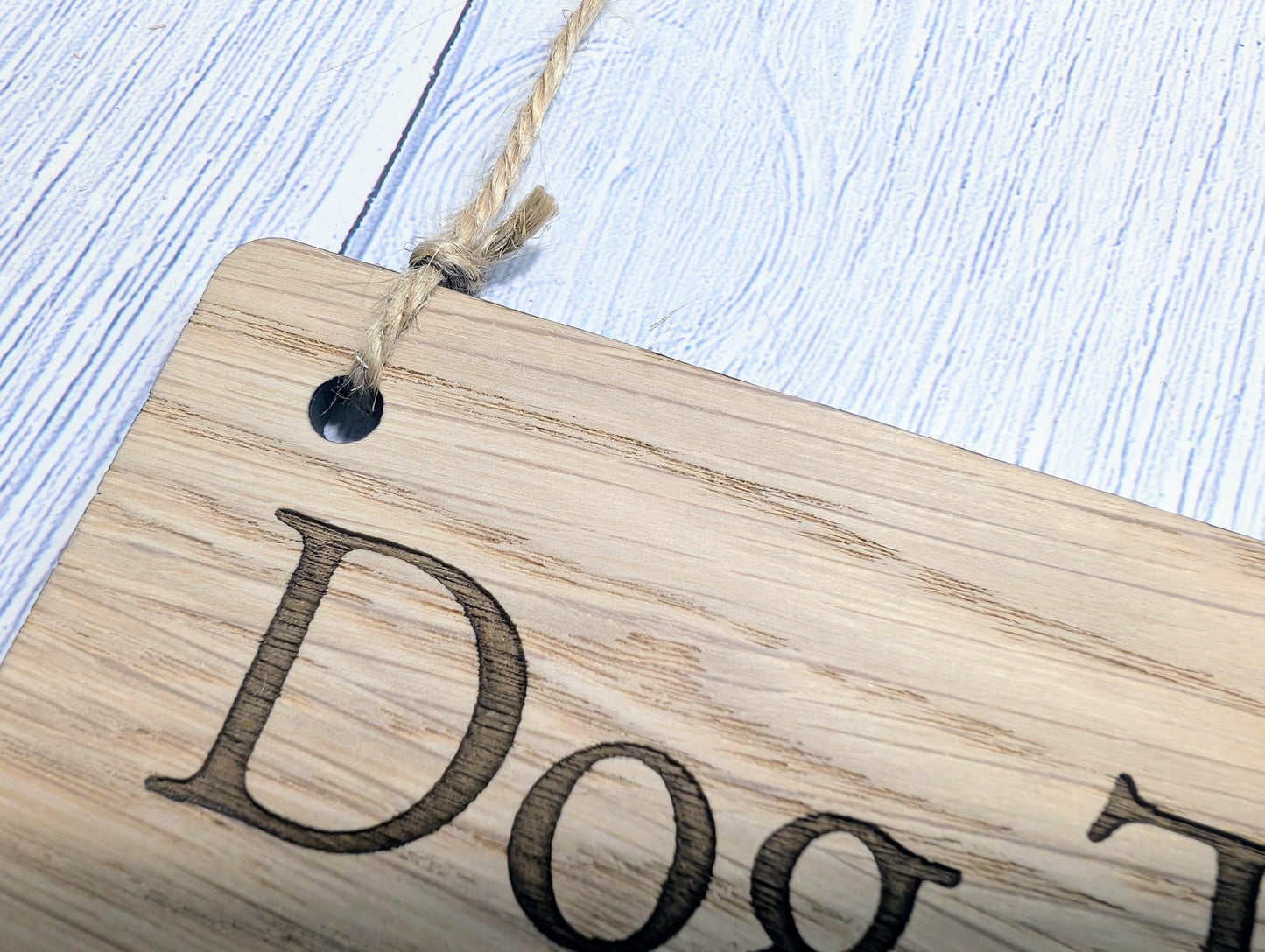 Dog Treats Please Help Yourself Sign – Solid Oak Plaque with Paw Prints – Rustic Wooden Dog Treat Station Sign – Handmade in Wales