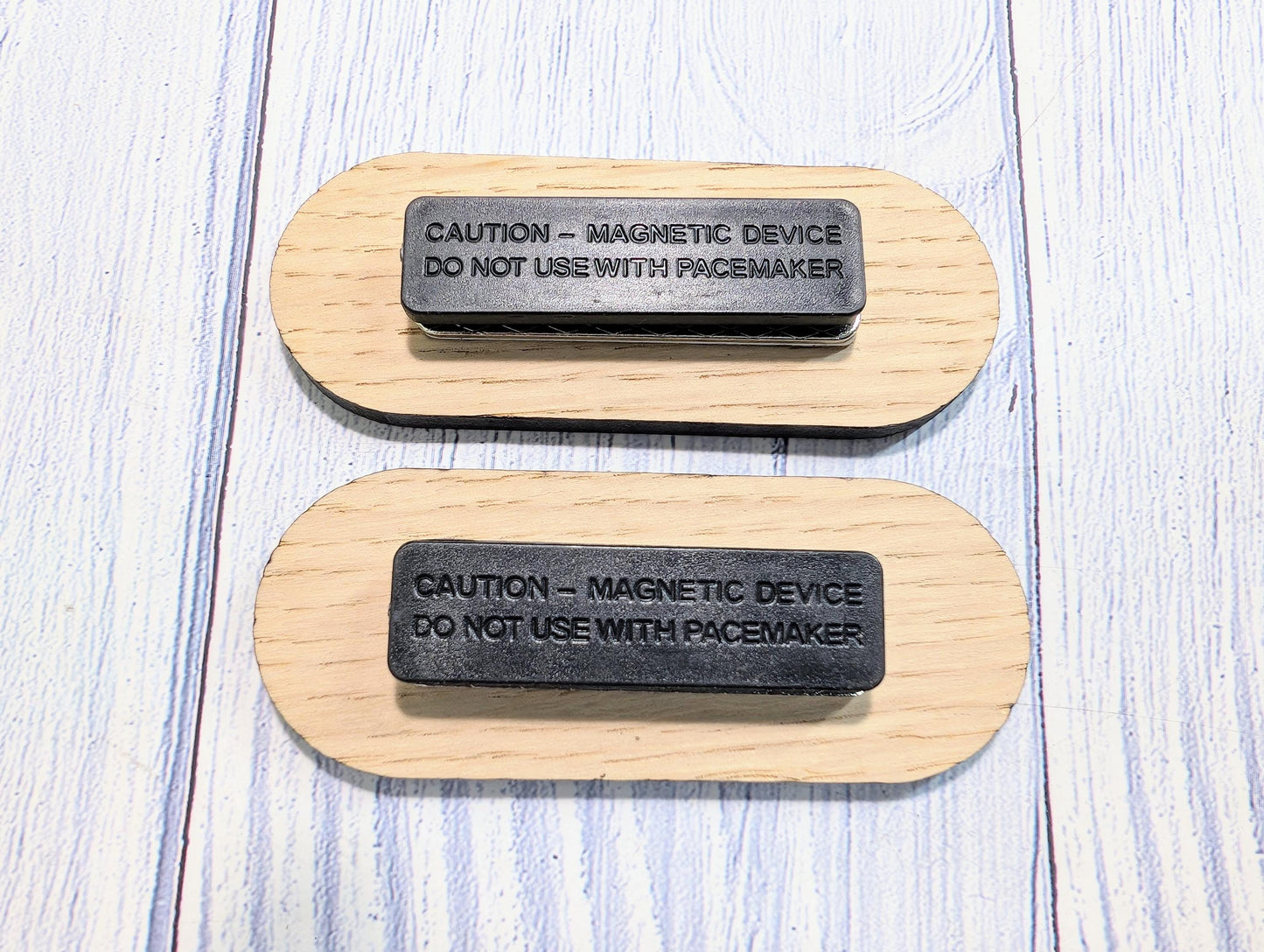 Personalised Wooden Name Badge 75x30mm – Lozenge Shape Oak Veneer with Magnet or Pin – Eco-Friendly Custom Work ID Tag
