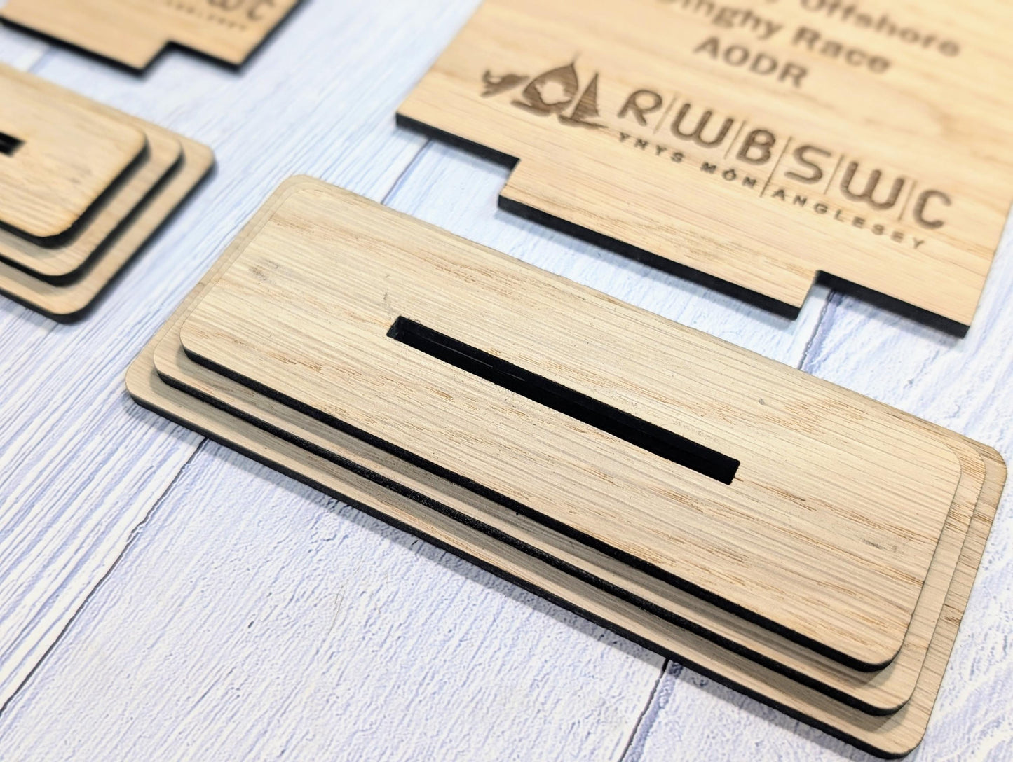 Freestanding Wooden Sports Award Trophy – Custom Text and Logo – Football, Rugby, Sailing, Netball, Cricket – Eco Friendly, 2 Sizes