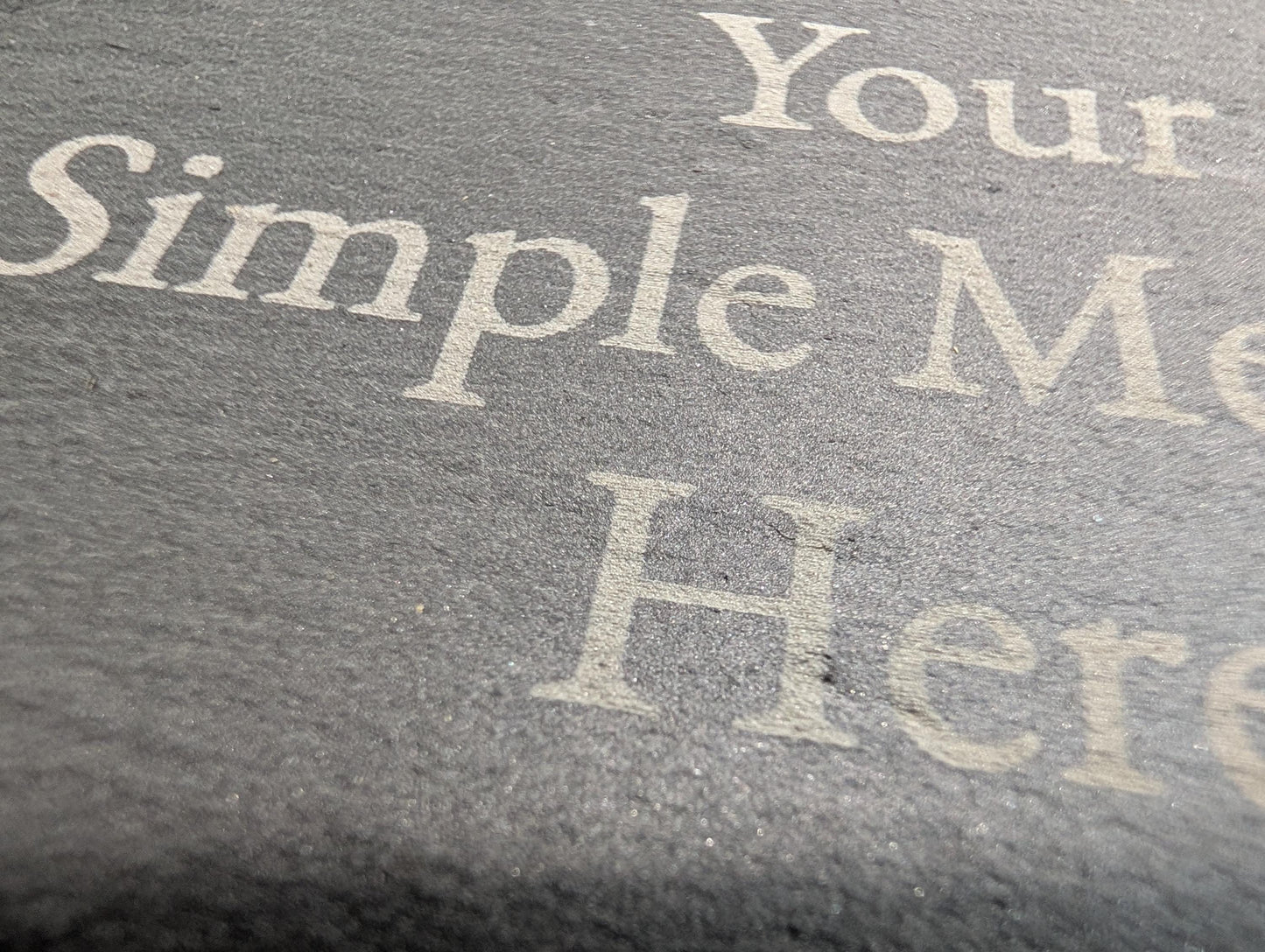 Personalised Slate Coaster – Custom Engraved Slate Drink Coaster, Eco Gift, Plastic-Free Packaging, Handmade in Wales