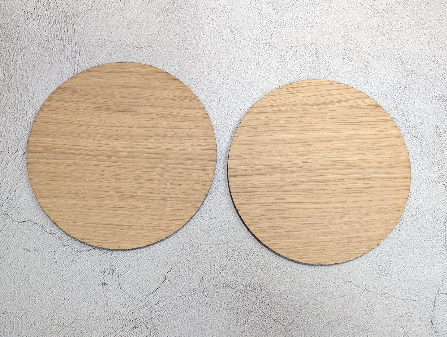 PUSH & PULL Door Sign Set – Circular Oak Veneered Wooden Signs for Entryways, Eco Friendly, Handmade in Wales, 2 Sizes Available