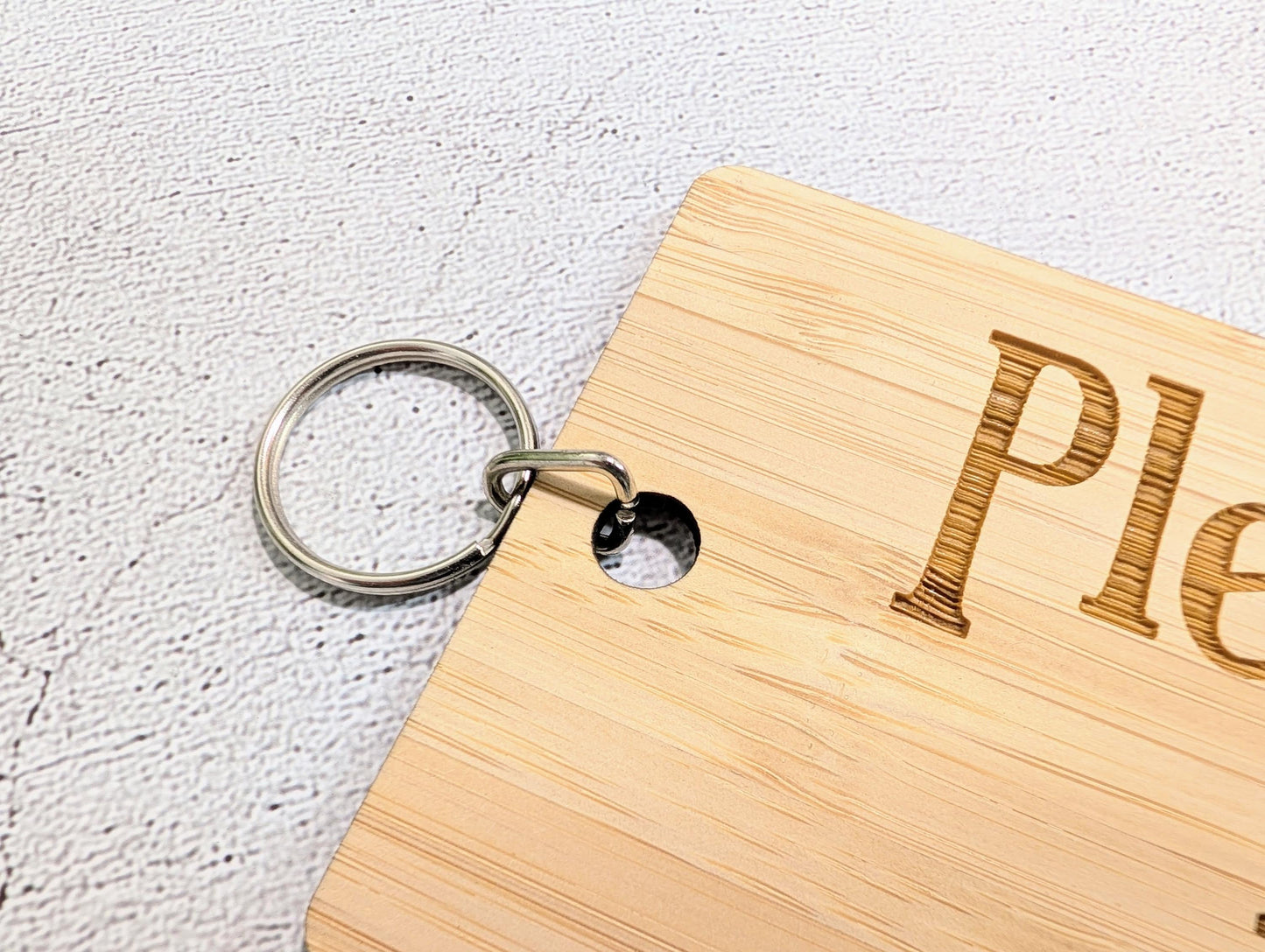 Please Return This Key Bamboo Keyring | XL 200x80mm | FSC