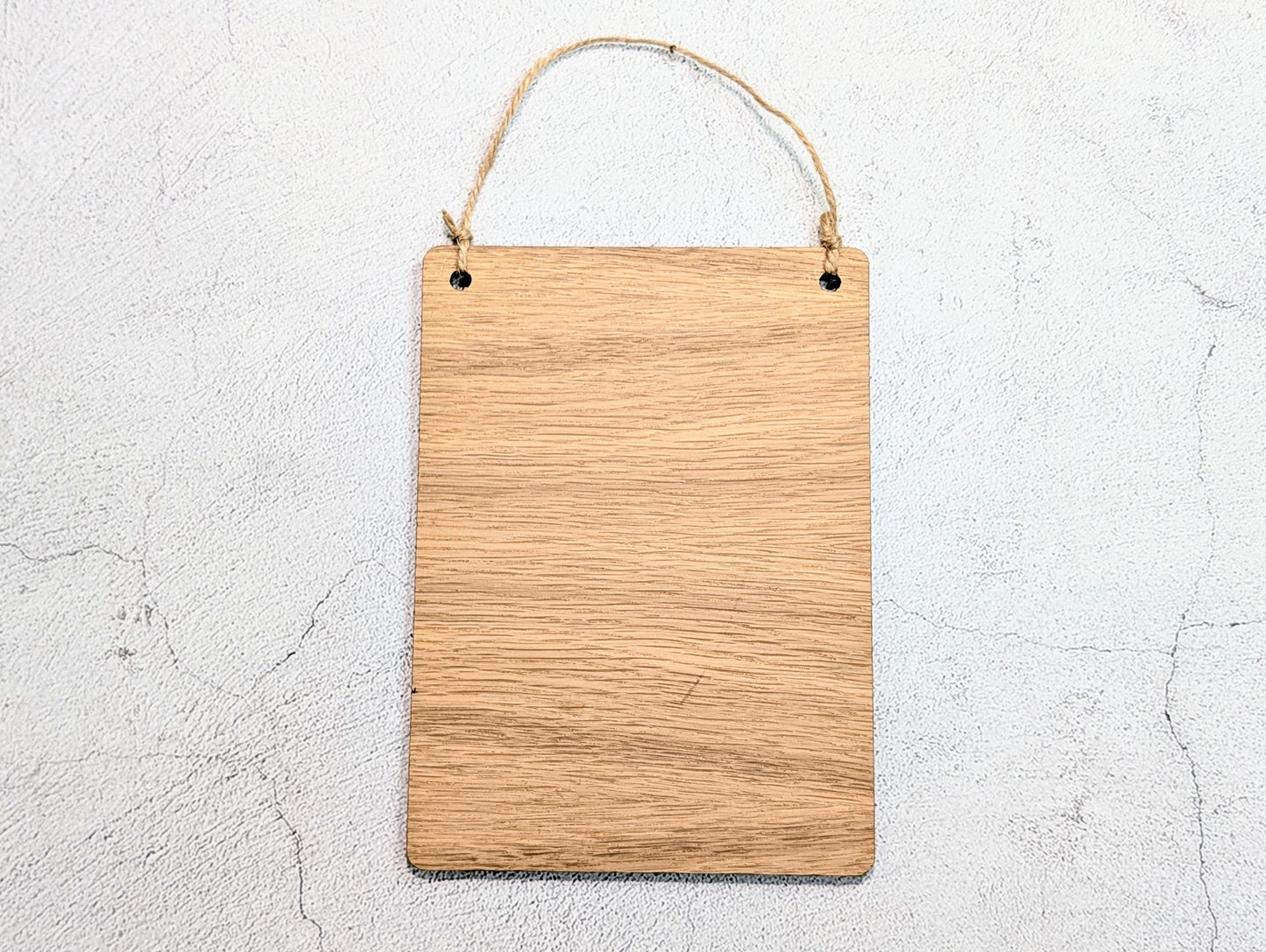 Google Review QR Code Hanging Sign | Oak | 4 Sizes | Add Logo