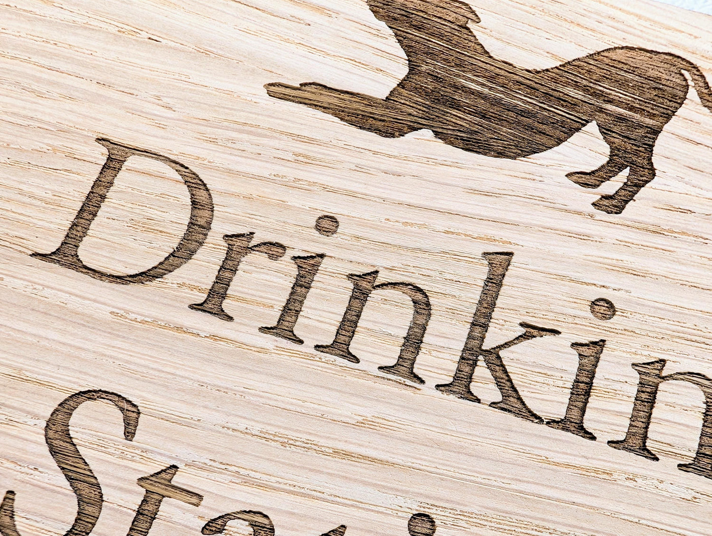 Dog Drinking Station Sign | Hanging Oak Veneer | Cafés & Pubs