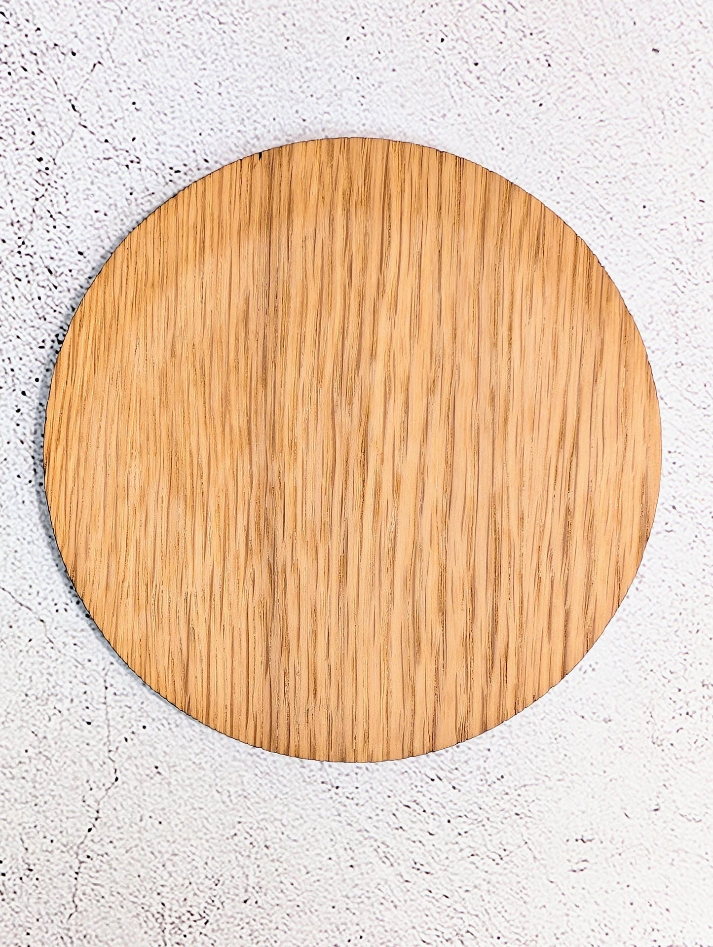 Personalised Google Review Coaster with Logo and QR Code | Oak
