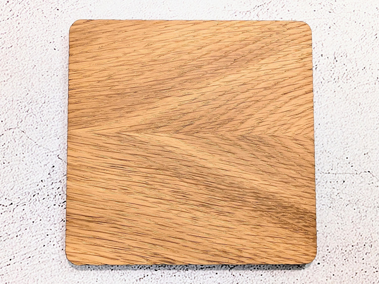 Scan for Menu QR Code Coaster | Oak Veneer | Danish Oiled | Custom