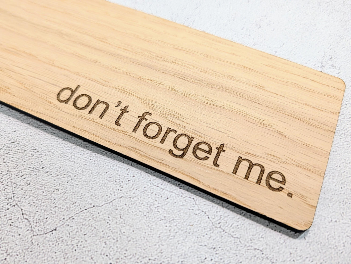 Don't Forget Me Keyring | Oak | XL 200x80mm | Hotels & Offices