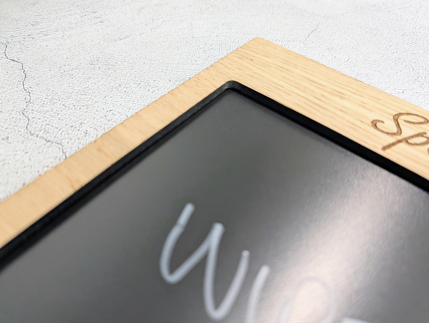 Wipeable Menu Specials Board | Oak | Blackboard | Add Your Logo