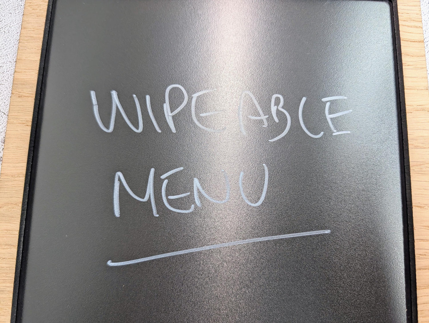 Wipeable Menu Specials Board | Oak | Blackboard | Add Your Logo