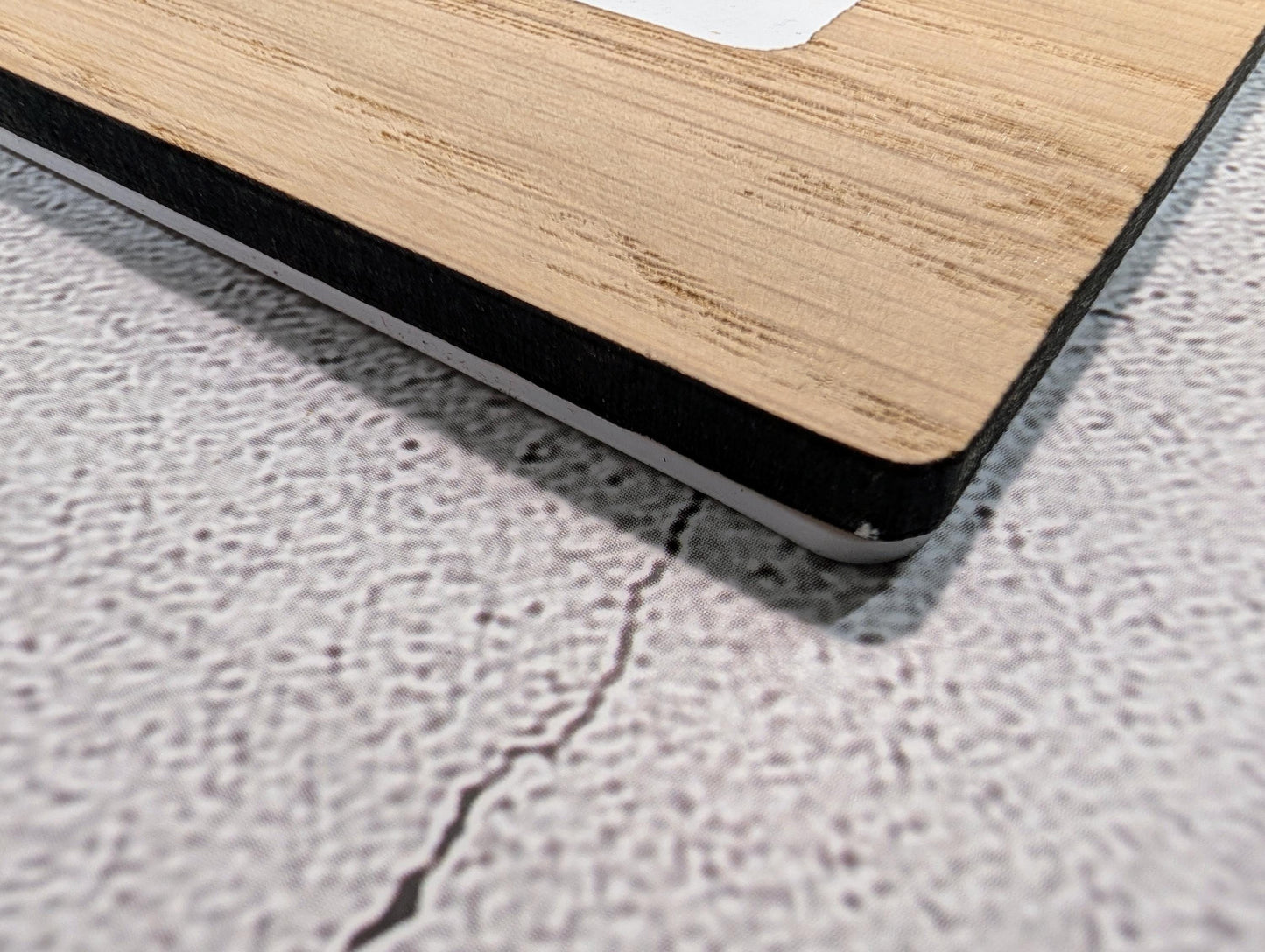 WiFi Password Sign | Oak Veneer | A4 Landscape | Wipeable Panel