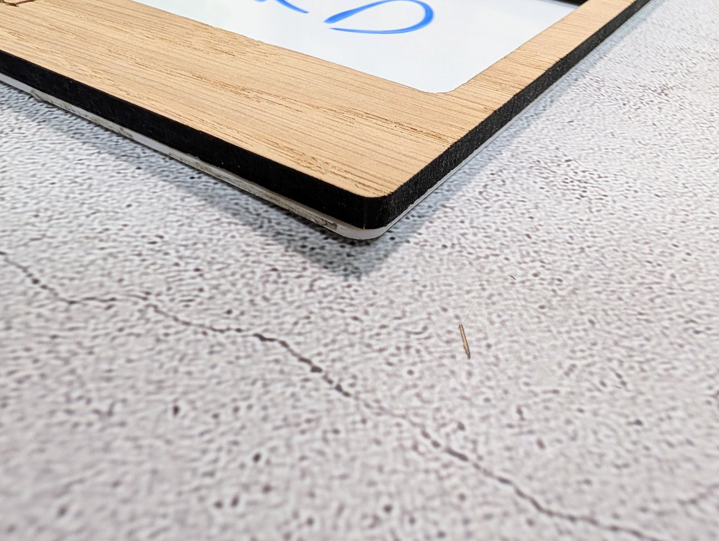 WiFi Sign with Whiteboard | Oak | No Logo | Reusable Password Display
