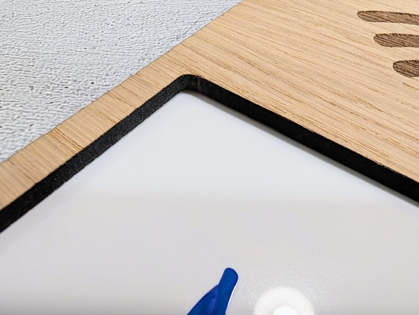 WiFi Sign with Whiteboard | Oak | No Logo | Reusable Password Display