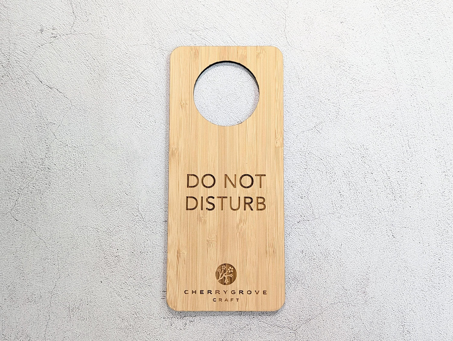 5mm Premium Bamboo Door Hanger | Do Not Disturb | Add Logo