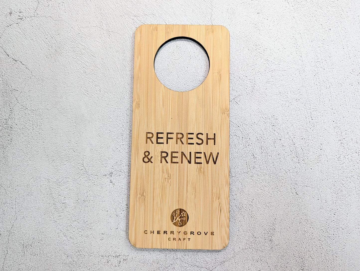 5mm Premium Bamboo Door Hanger | Do Not Disturb | Add Logo
