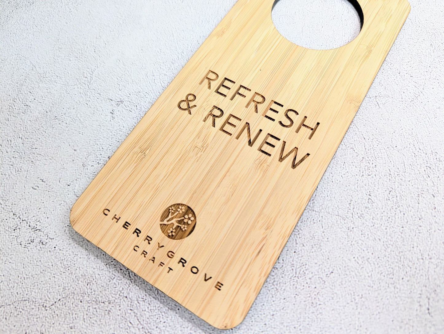5mm Premium Bamboo Door Hanger | Do Not Disturb | Add Logo