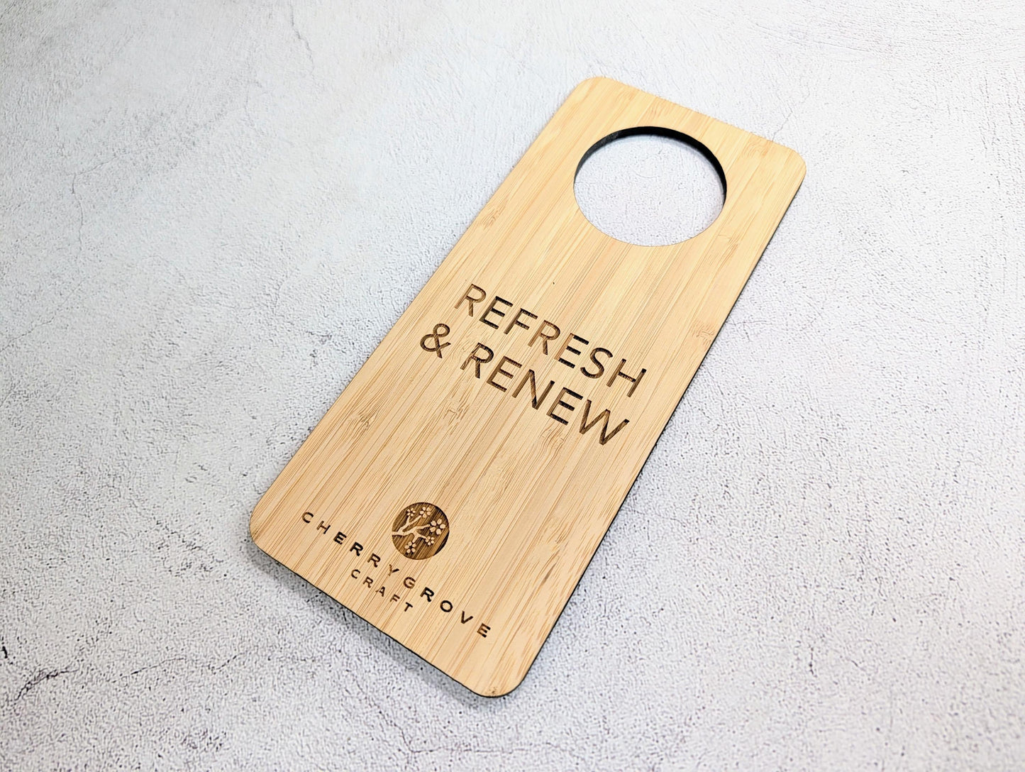 5mm Premium Bamboo Door Hanger | Do Not Disturb | Add Logo