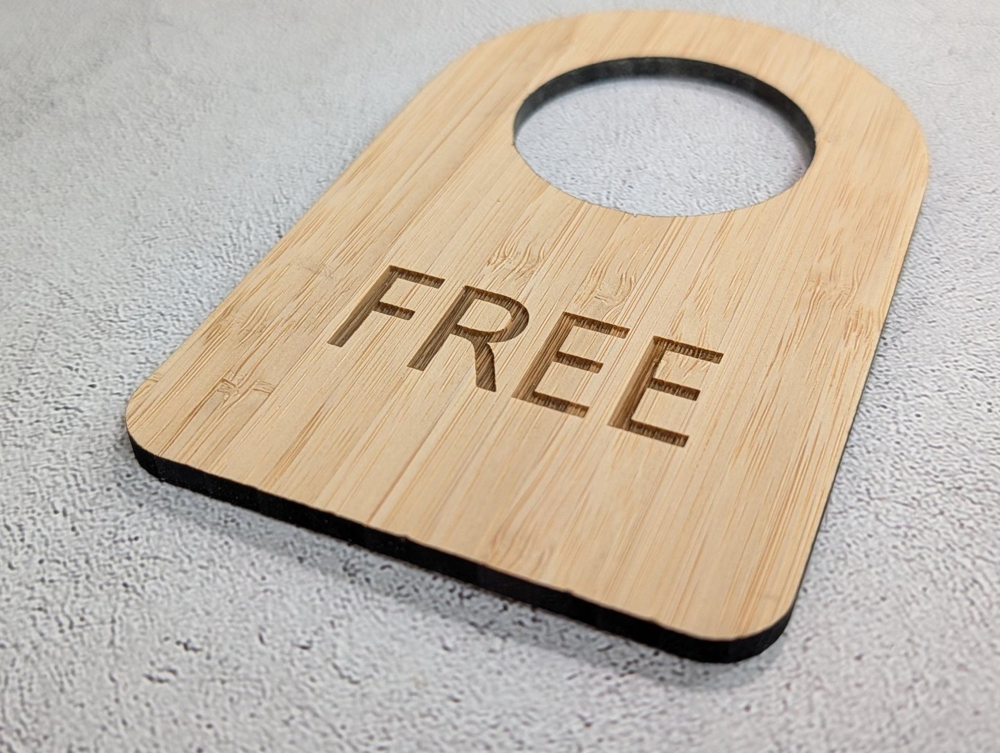 FSC-certified Moso bamboo In Use / Free door hanger, made in North Wales