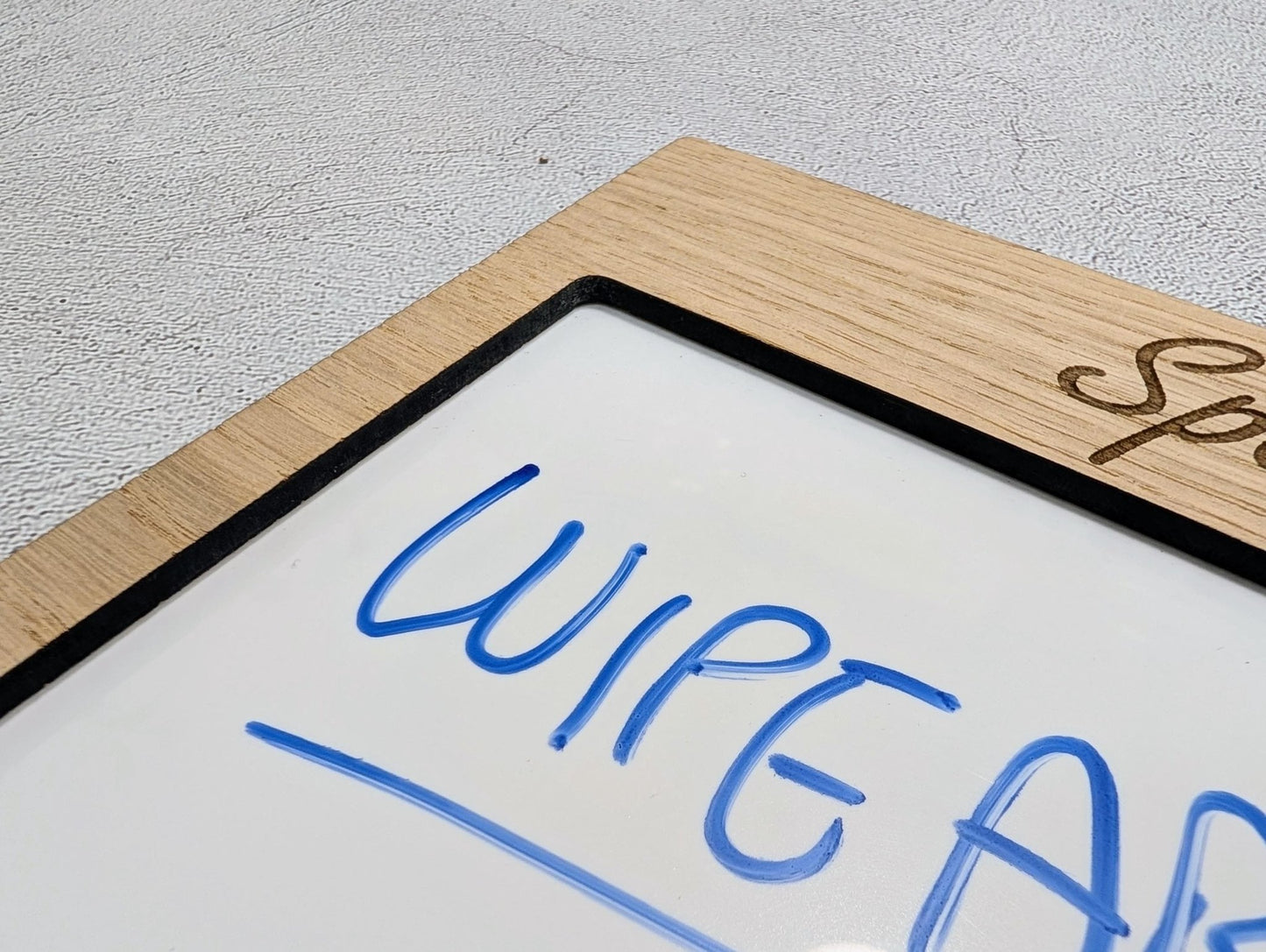 Oak Veneer Wipeable Sign A4 Portrait | Custom Menu Specials Board | Reusable Whiteboard Personalised Sign for Café Shop Office Home - CherryGroveCraft